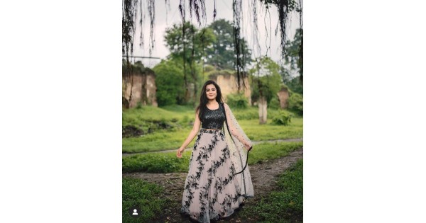 Black and white deals lehenga dress